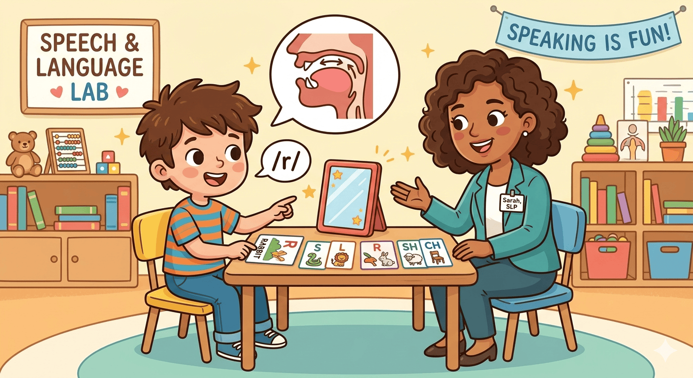 Articulation disorder speech therapy at Growing Stars Lucknow
