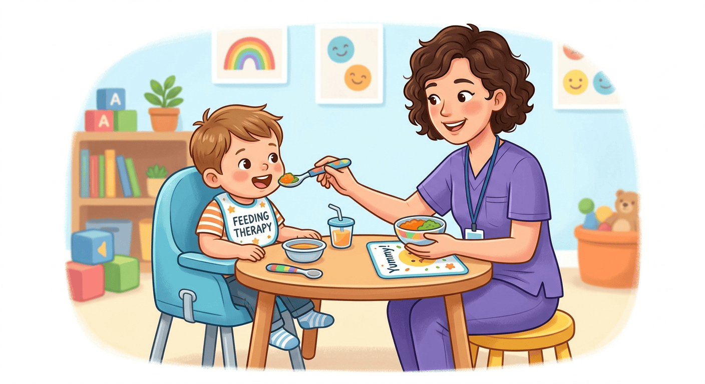 Feeding therapy session at Growing Stars Lucknow