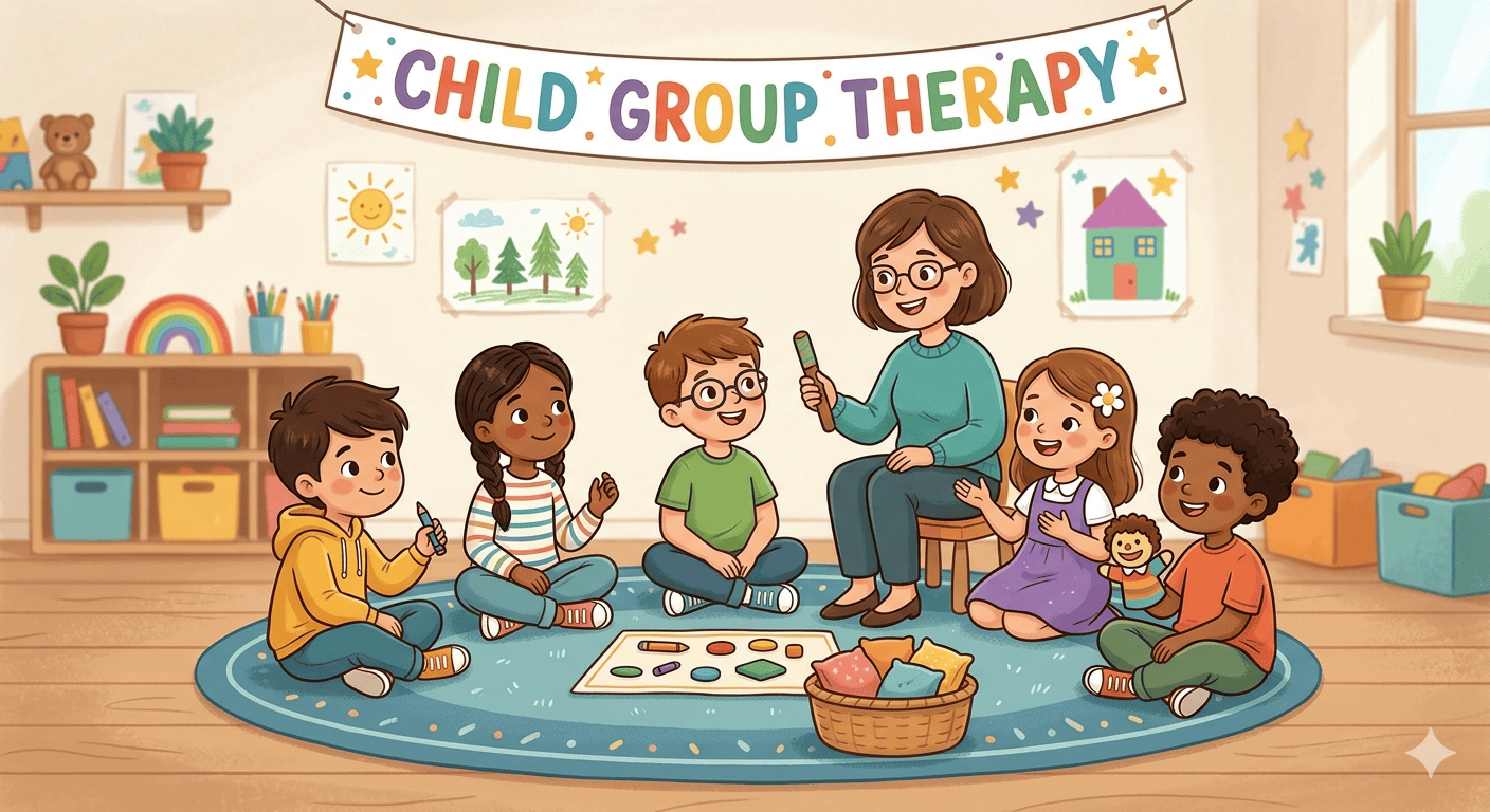 Group therapy session at Growing Stars Lucknow